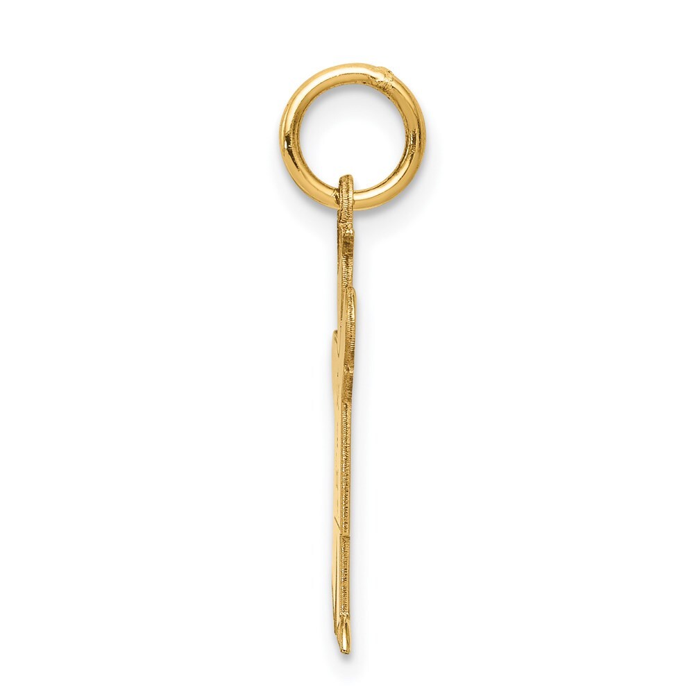 14k Yellow Gold Kid Charm Pendant for Women