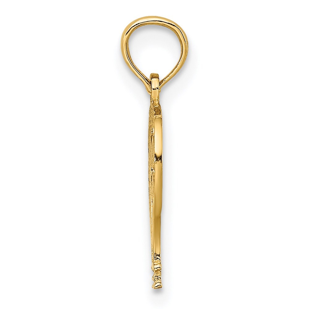 14k Yellow Gold Cut-Out Flat Hot Air Balloon Charm