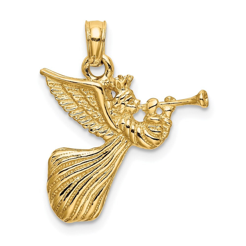 14k Yellow Gold Angel Trumpet Charm