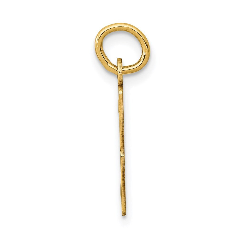 14k Yellow Gold Small Elongated Number 3 Charm