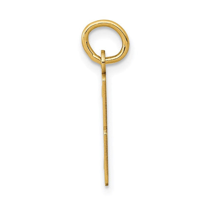 14k Yellow Gold Small Elongated Number 3 Charm