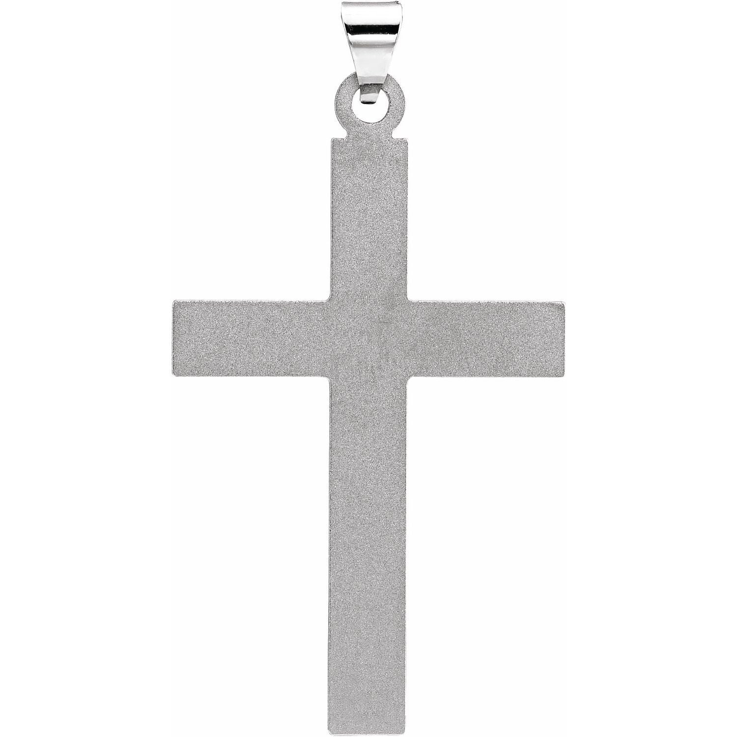 Sterling Silver Crucifix Catholic Cross Pendant Fine Jewelry Gift for Her