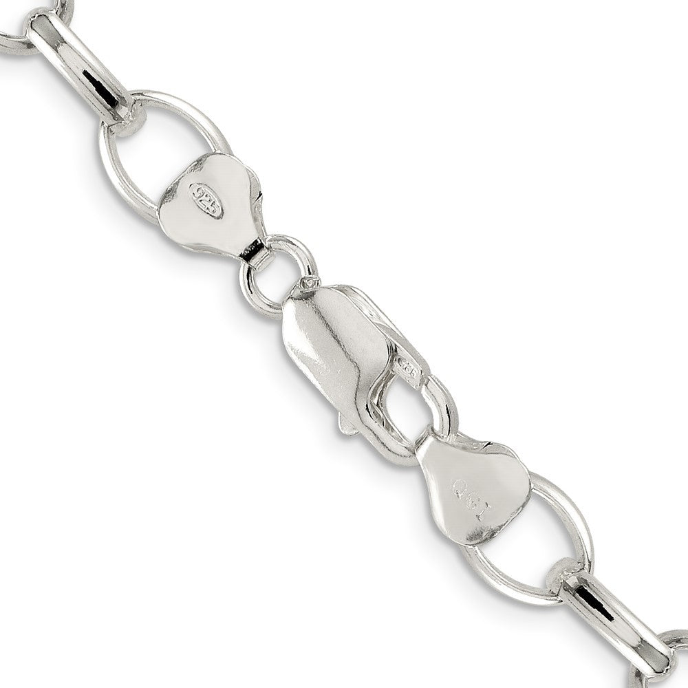Sterling Silver 8mm Fancy Rolo Chain Necklace
