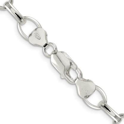 Sterling Silver 8mm Fancy Rolo Chain Necklace