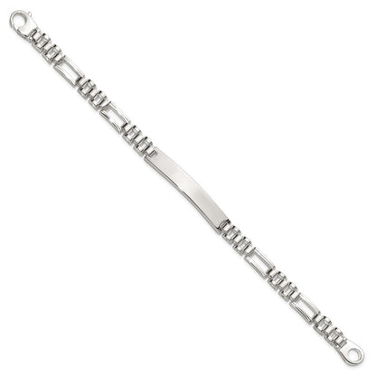 Sterling Silver Polished 6.5mm Fancy Link 7.75 inch ID Bracelet