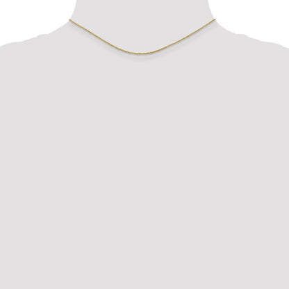 14k Yellow Gold 14 inch 1.1mm Ropa with Spring Ring Clasp Chain Necklace