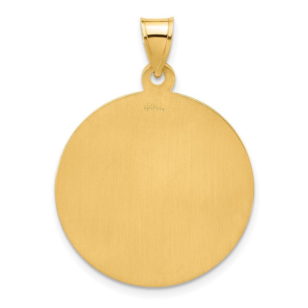 14k Yellow Gold Polished and Satin Solid St Jude Thaddeus Medal