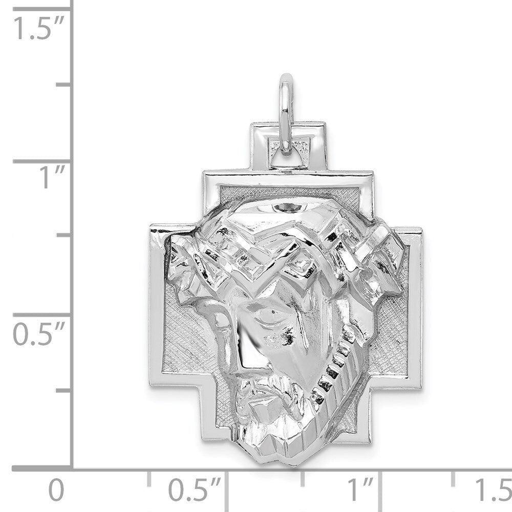 Sterling Silver Rhodium-plated Ecce Homo Charm Holiday Gift for Women