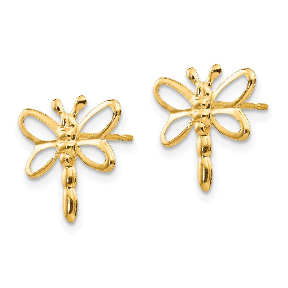 14k Yellow Gold Madi K Dragonfly Post Earrings