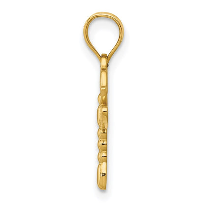 14k Yellow Gold Dragonfly Pendant