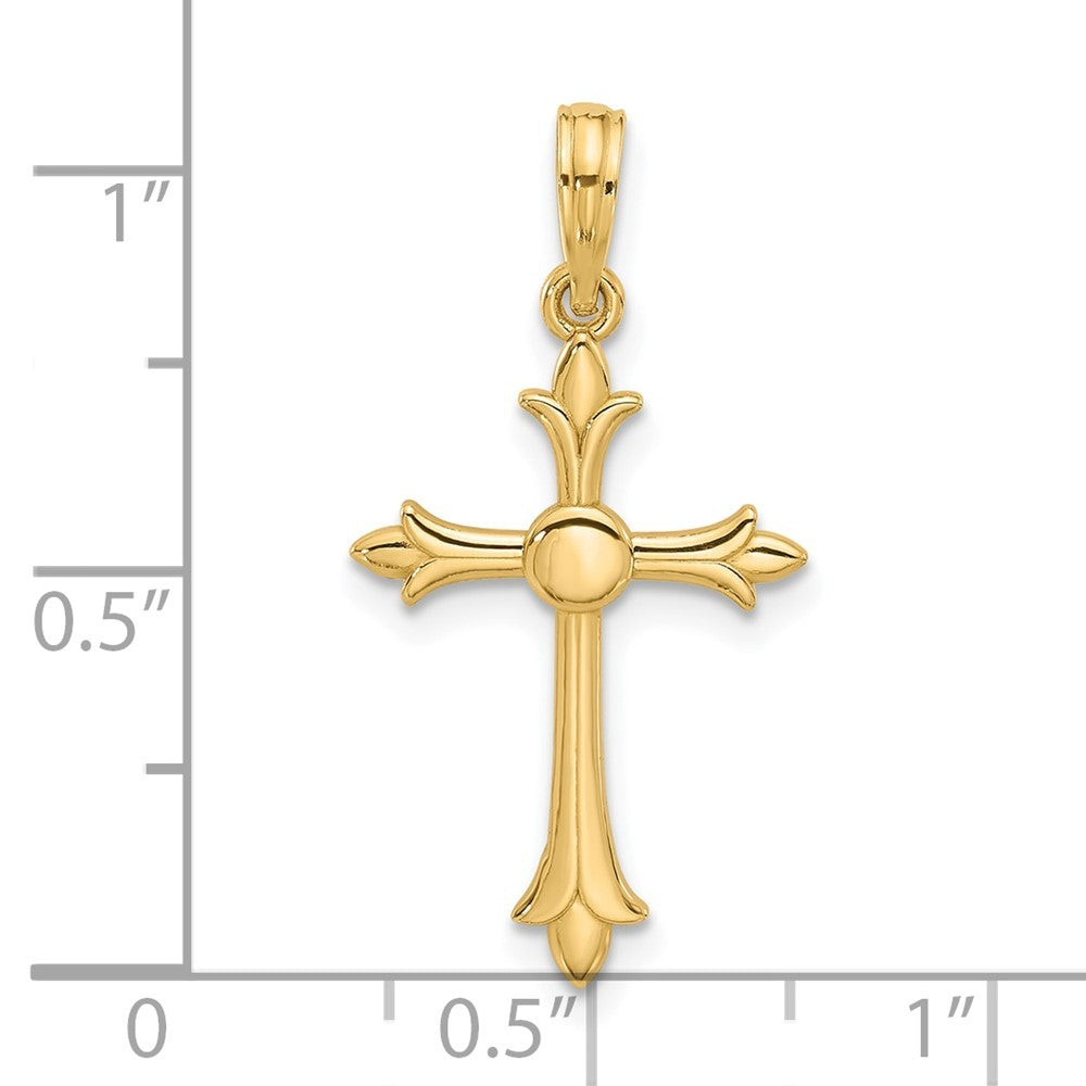 14k Yellow Gold Fancy Cross Charm