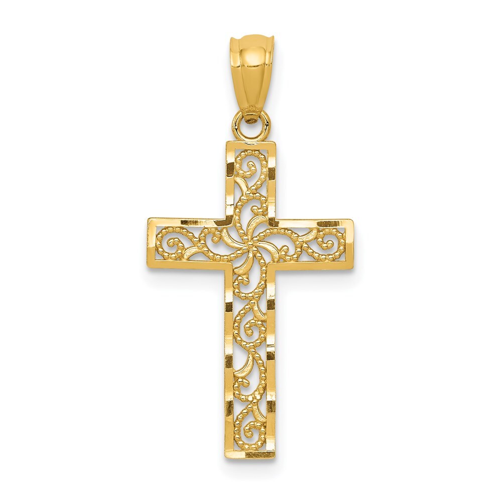 14k Yellow Gold Cross Pendant