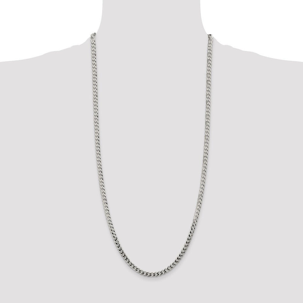 Sterling Silver 4.7mm Flat Curb Chain