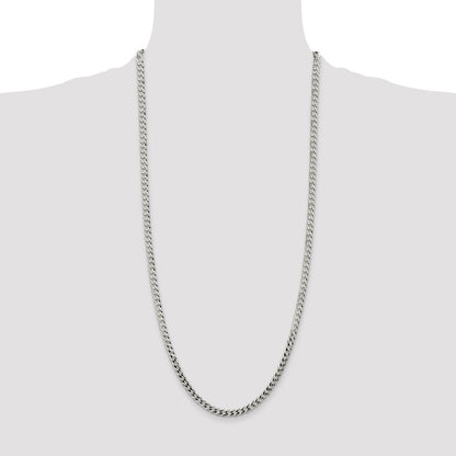 Sterling Silver 4.7mm Flat Curb Chain