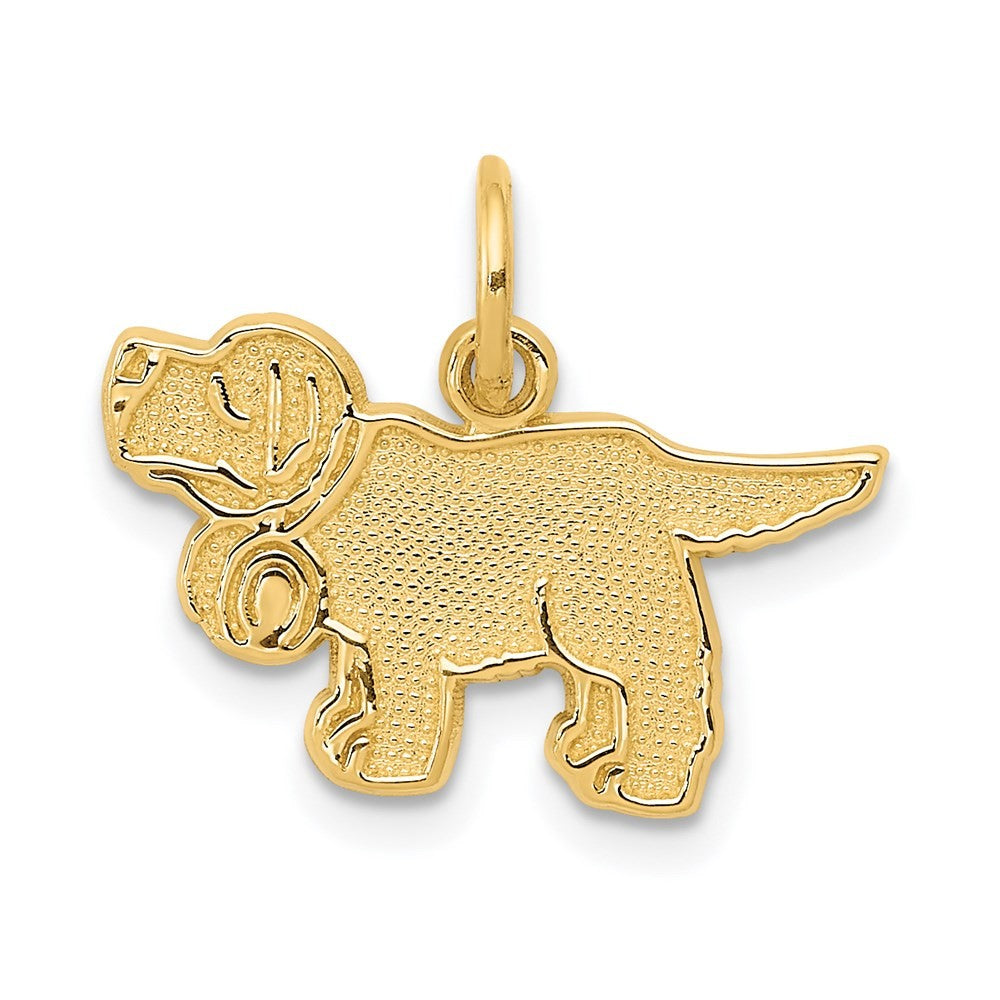 14k Yellow Gold Saint Bernard Charm Pendant