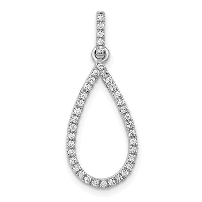14k White Gold 1/4ct. Diamond Teardrop Pendant for Women