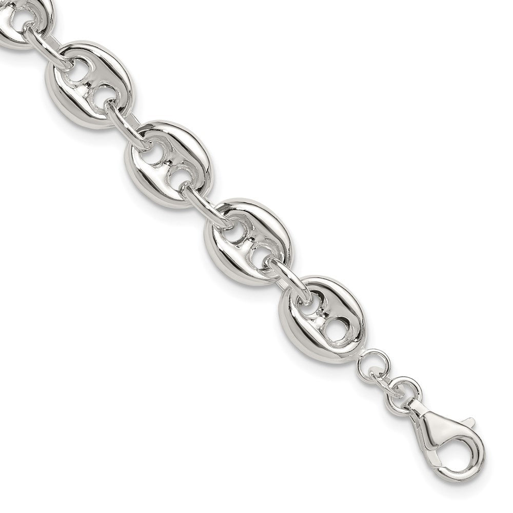 Sterling Silver Polished Fancy Link Bracelet