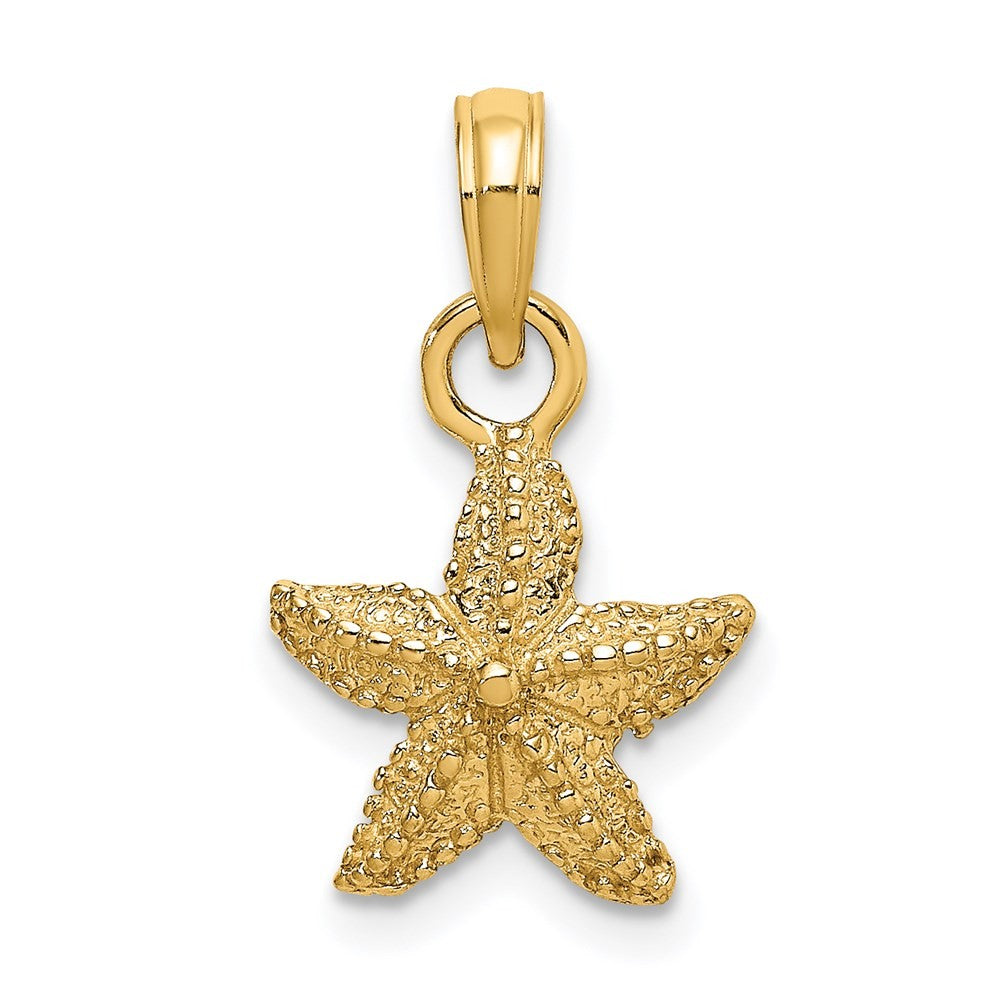 14k Yellow Gold Starfish Charm Pendant