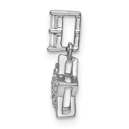 14k White Gold 1/8 carat Diamond Star Pendant