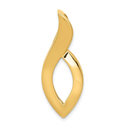 14k Yellow Gold Fits up to 6mm Regular 8mm on Fancy Reversible Fancy Omega Slide