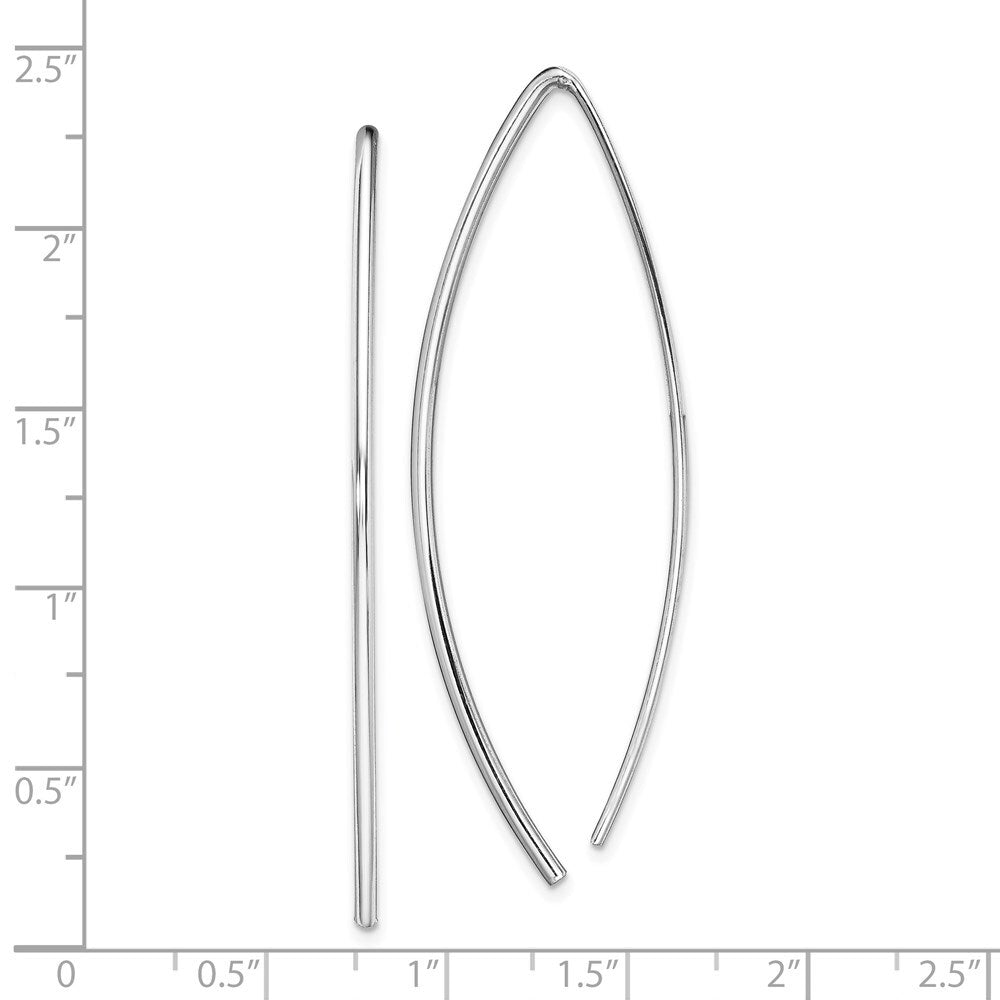 Sterling Silver Rhodium-plated Threader Earrings