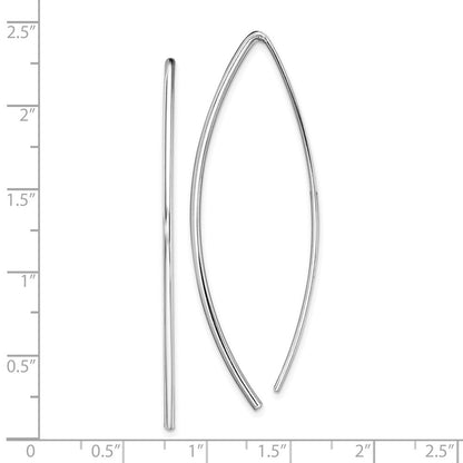 Sterling Silver Rhodium-plated Threader Earrings