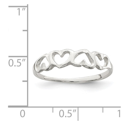 Sterling Silver Heart Ring Size 8