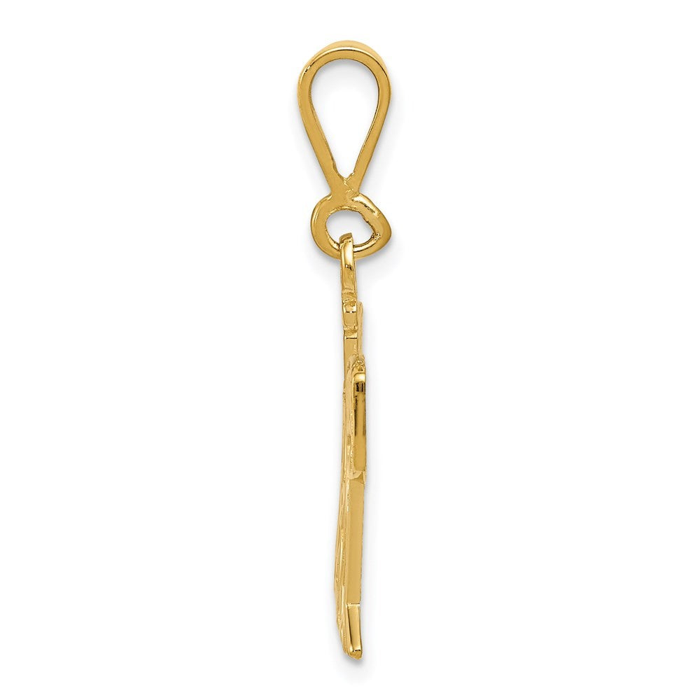 14k Yellow Gold Drum Set Charm Pendant