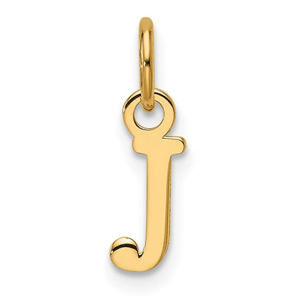 14k Yellow Gold Cutout Letter J Initial Pendant