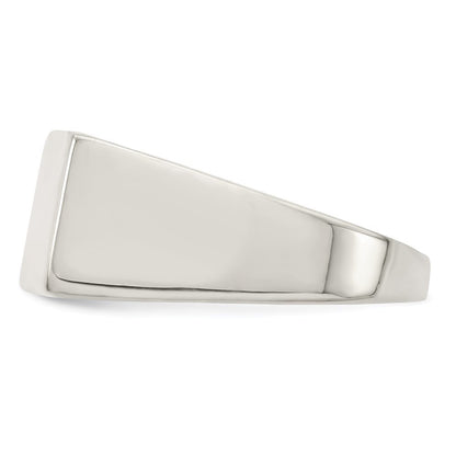 Sterling Silver 9x19mm Closed Back Signet Ring Size 9