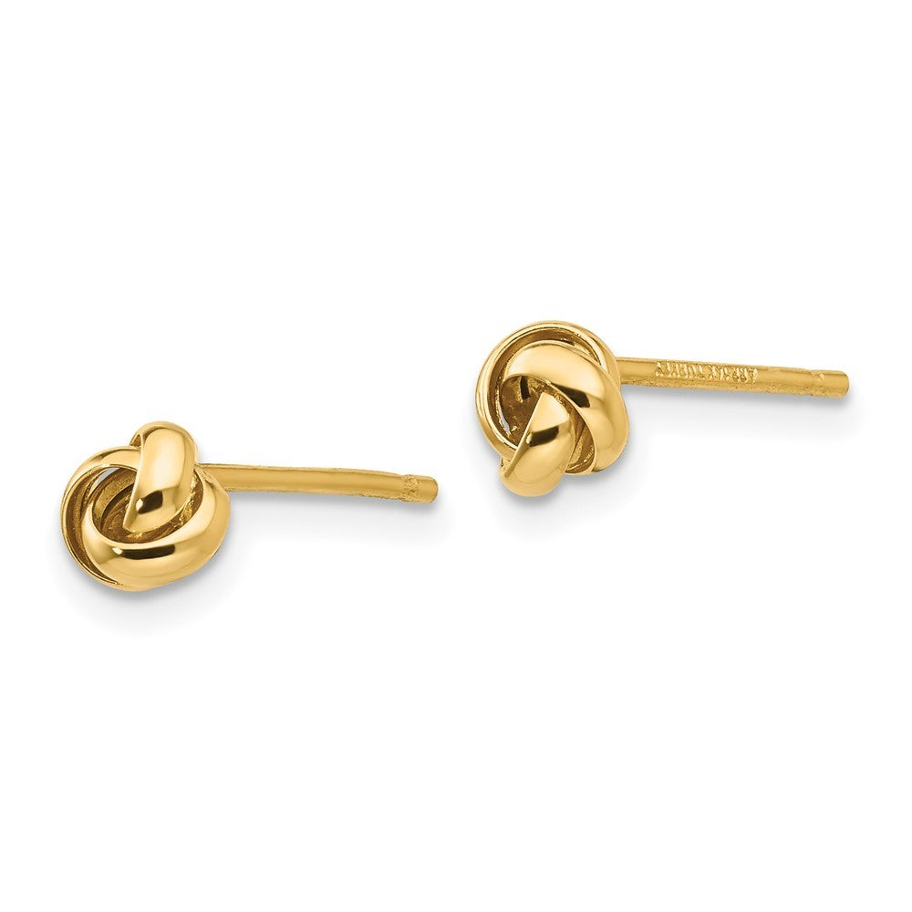 14k Yellow Gold Polished Knot Earrings