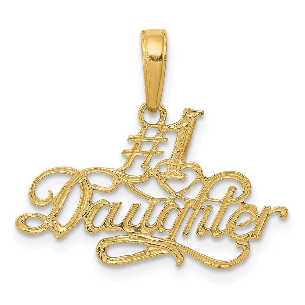 14k Yellow Gold #1 DAUGHTER Pendant