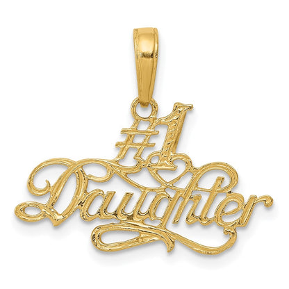 14k Yellow Gold #1 DAUGHTER Pendant