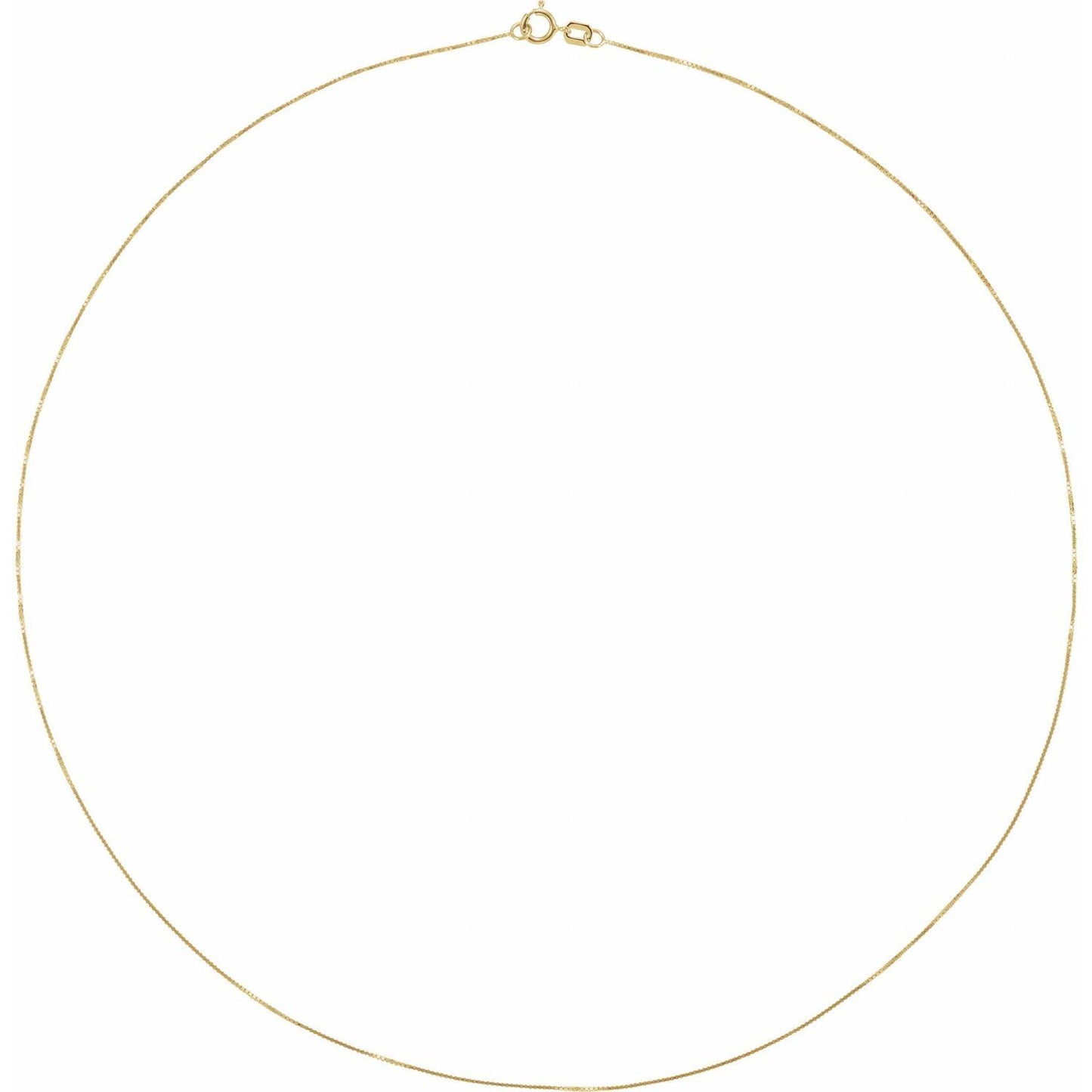 14k Yellow Gold .55 mm Box 20" Chain Necklace Fine Gift for Women