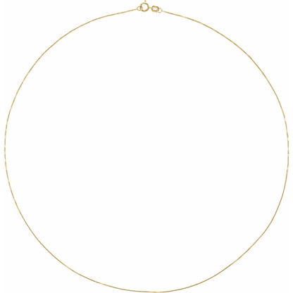 14k Yellow Gold .55 mm Box 20" Chain Necklace Fine Gift for Women