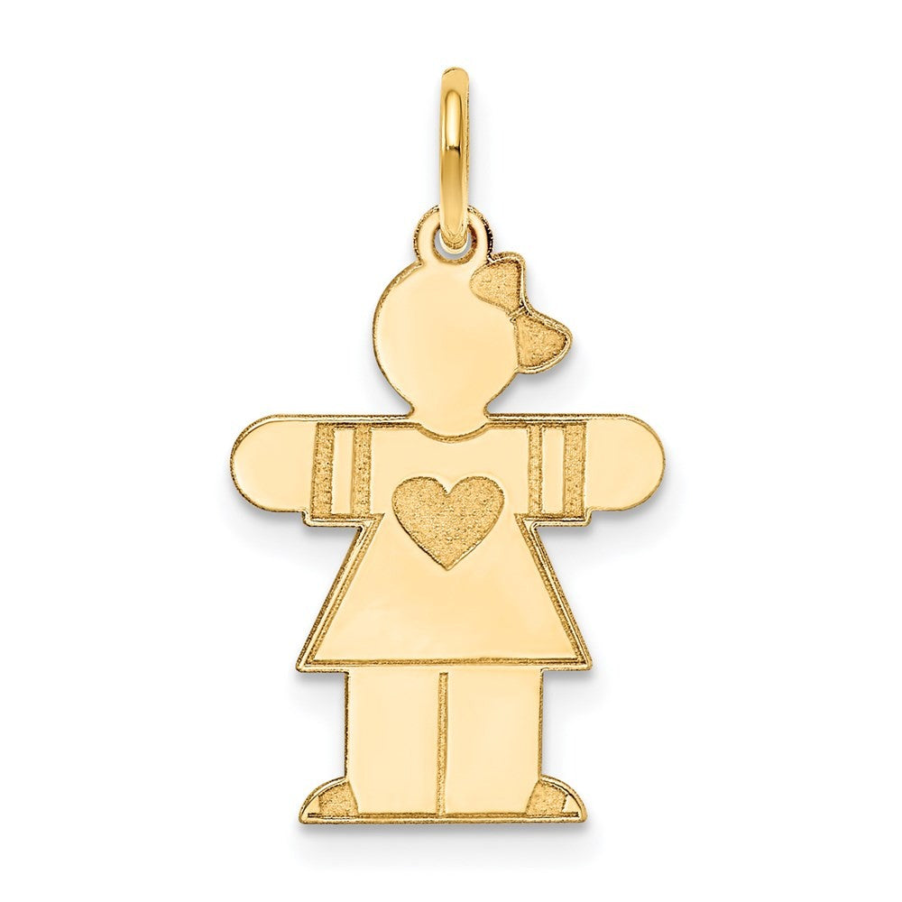 14k Yellow Gold Kid Charm Pendant