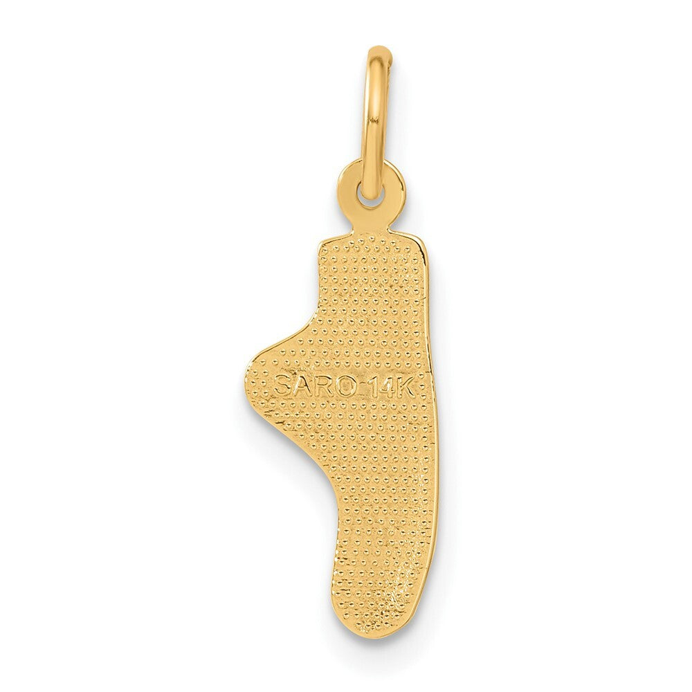 14k Yellow Gold Ballet Slipper Charm Pendant for Women