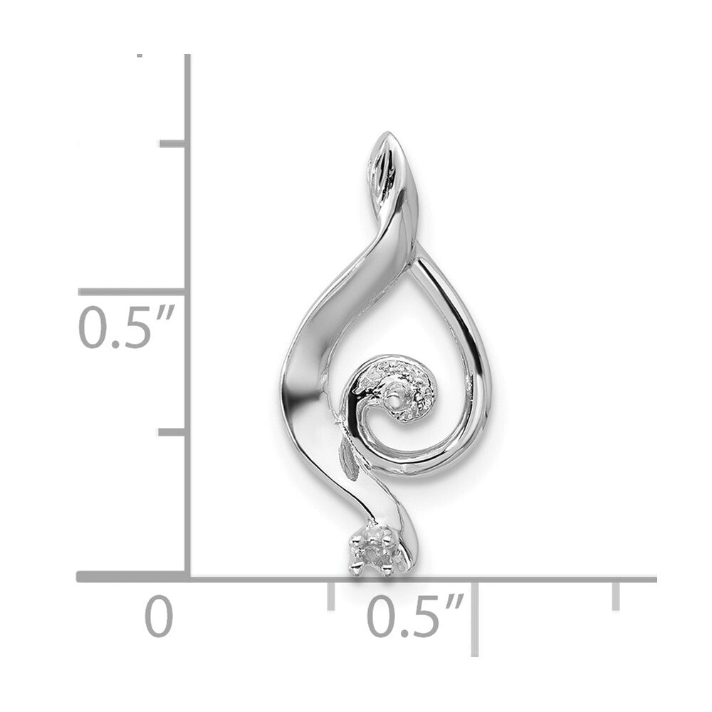 14k White Gold Pearl Pendant Mounting for Women