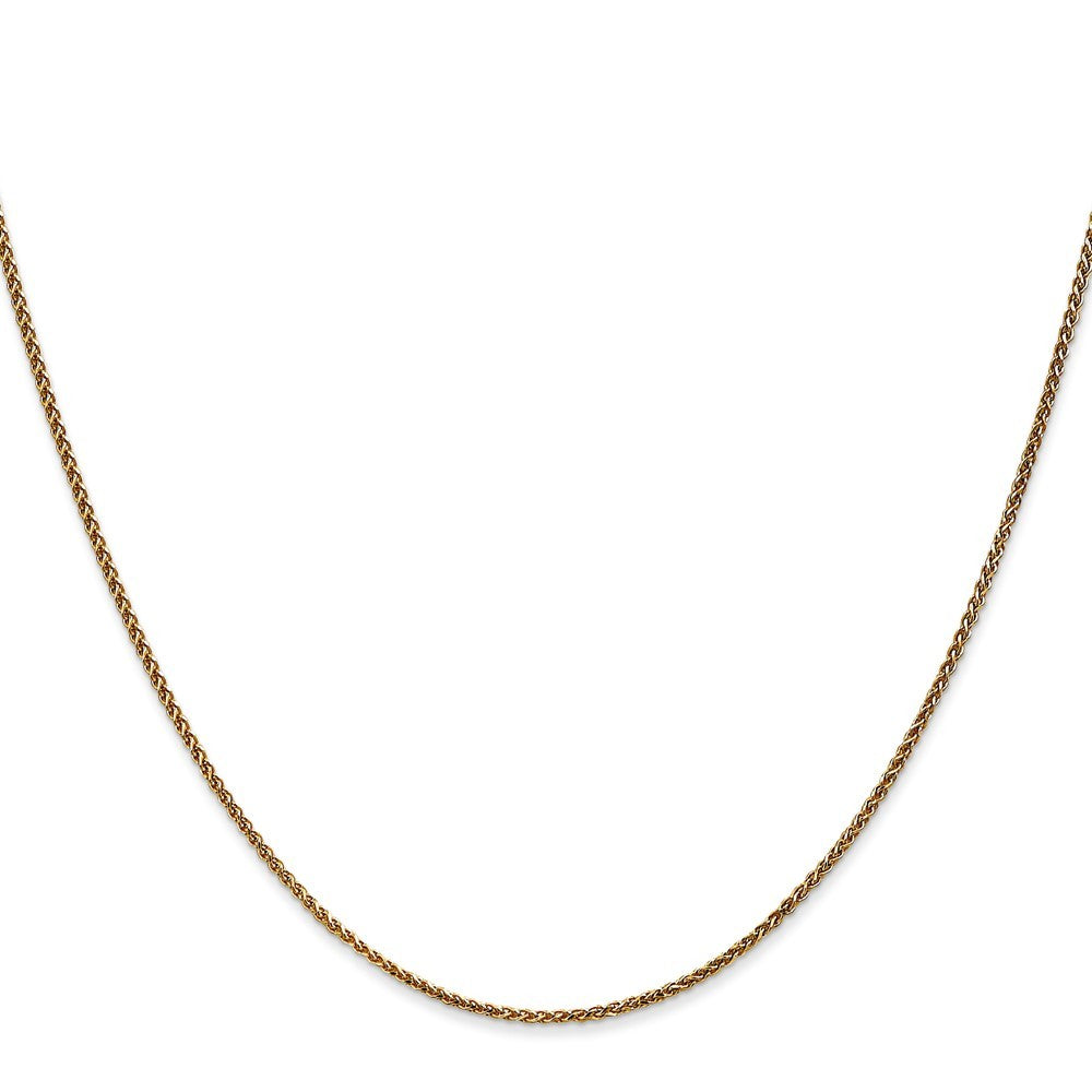 14k Yellow Gold 16 inch 1.25mm Diamond-cut Spiga Chain Necklace