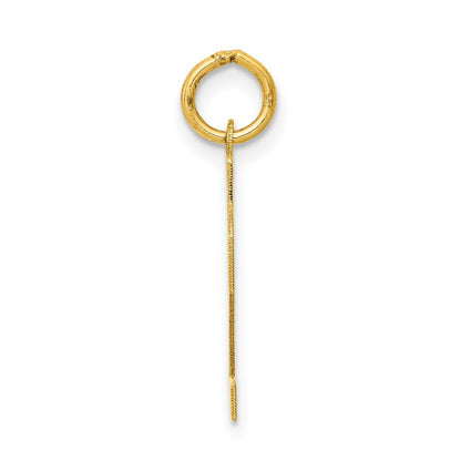 14k Yellow Gold Small Polished Number 22 Charm Pendant for Women