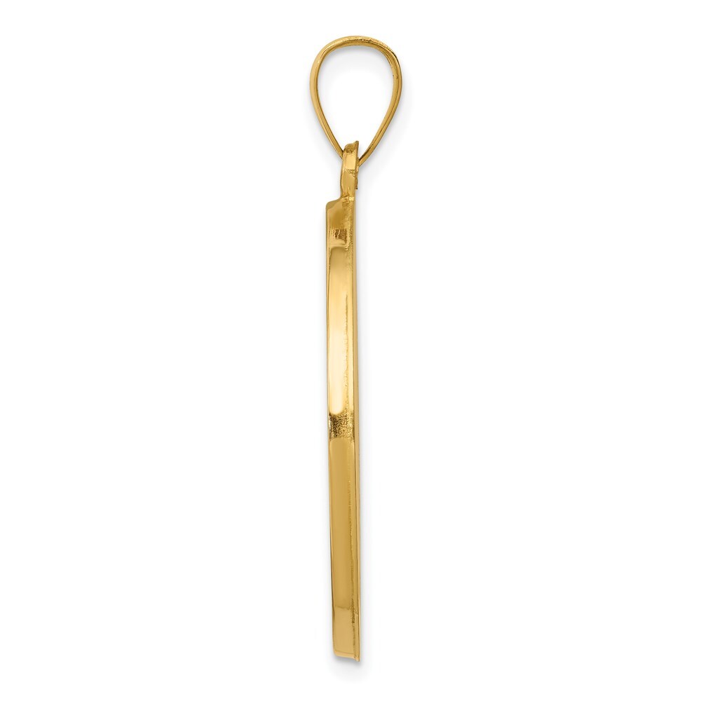 14k Yellow Gold Polished and Satin St. Anthony Medal Hollow Pendant for Women