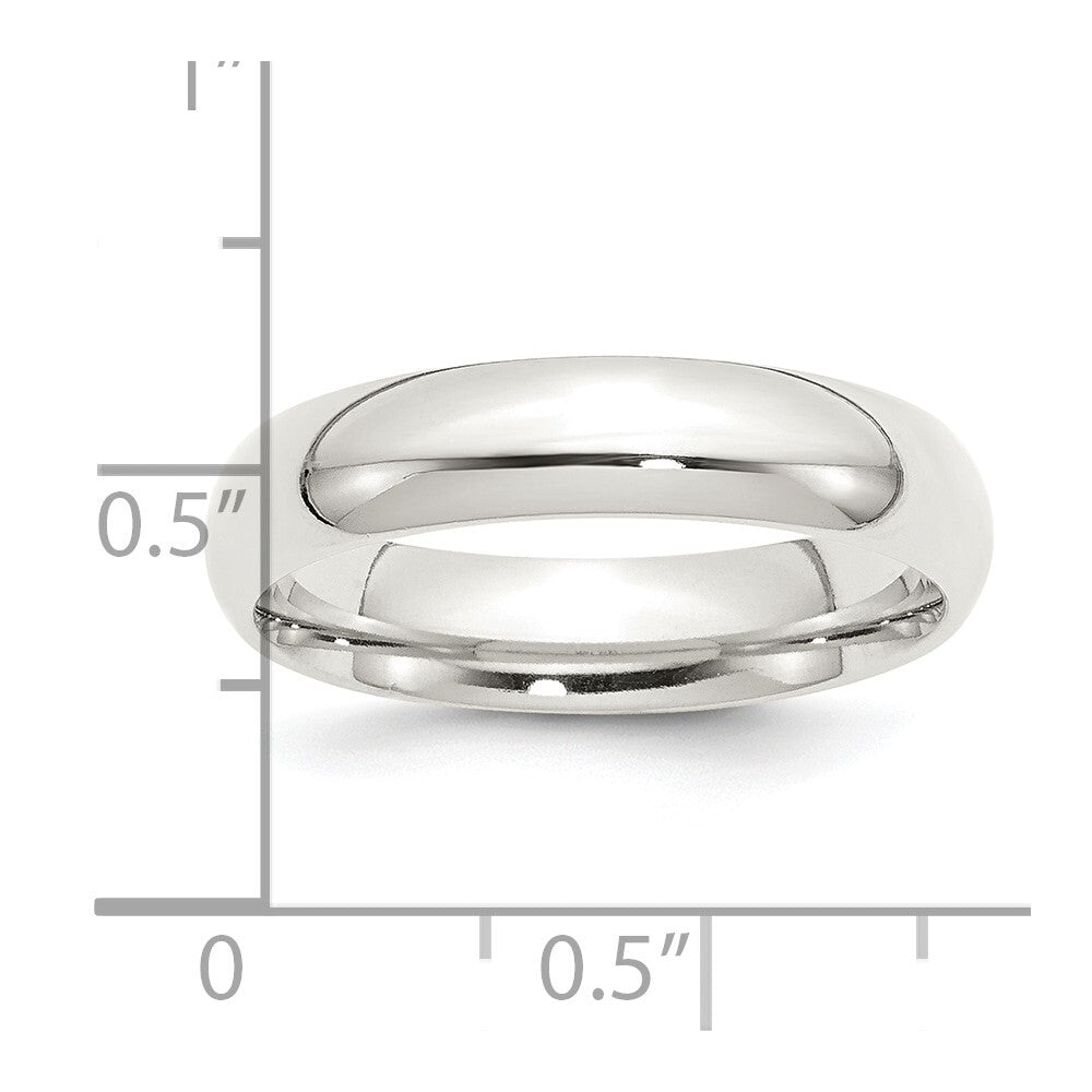 Sterling Silver 5mm Comfort Fit Size 5 Band