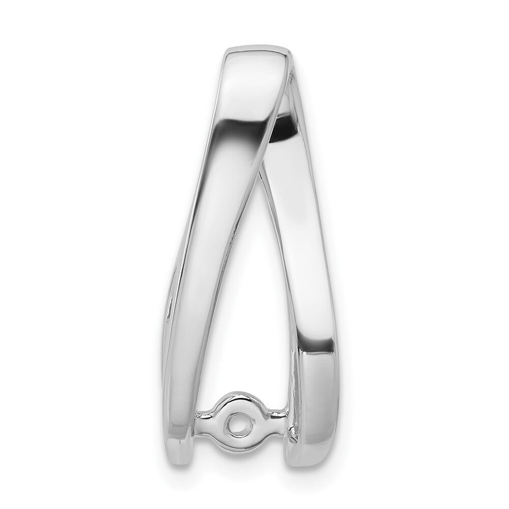 14k White Gold Peg Set Slide Pendant Mounting for Women