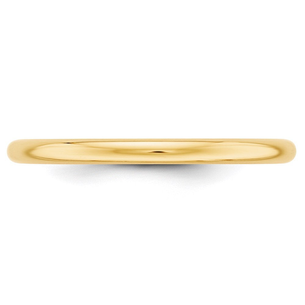 14K Yellow Gold Yellow Gold 2mm Half-Round Wedding Band Size 7