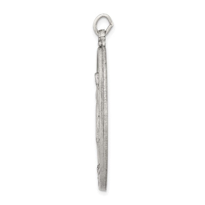 Sterling Silver Antiqued Miraculous Medal Pendant Holiday Gift for Women
