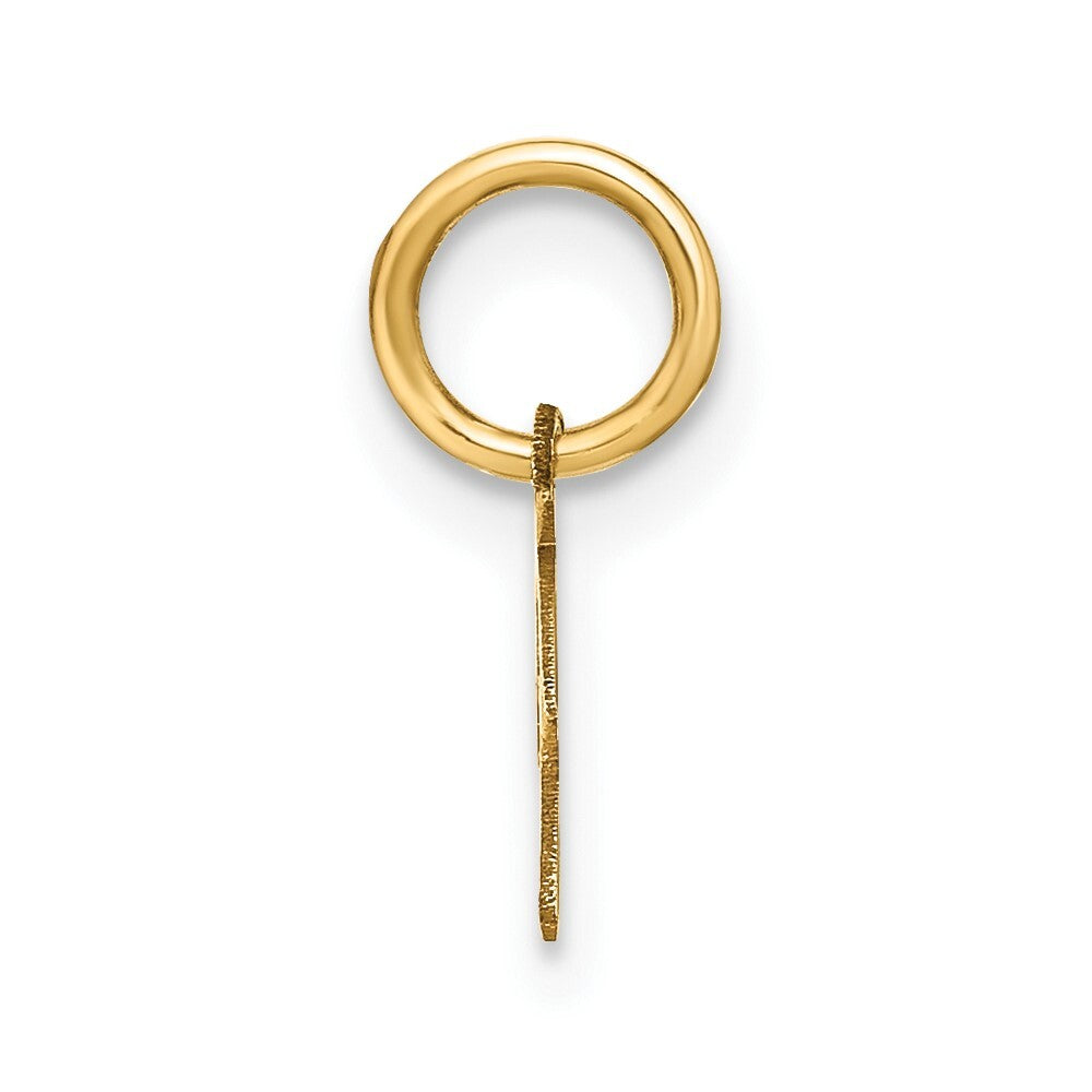 14k Yellow Gold Upper case Letter P Initial Charm Pendant for Women