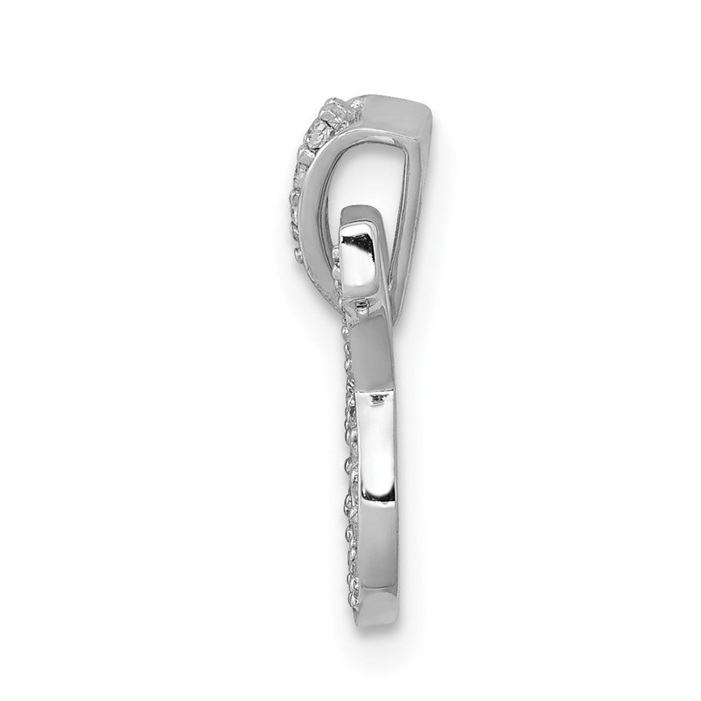 14k White Gold Diamond Taurus Zodiac Pendant