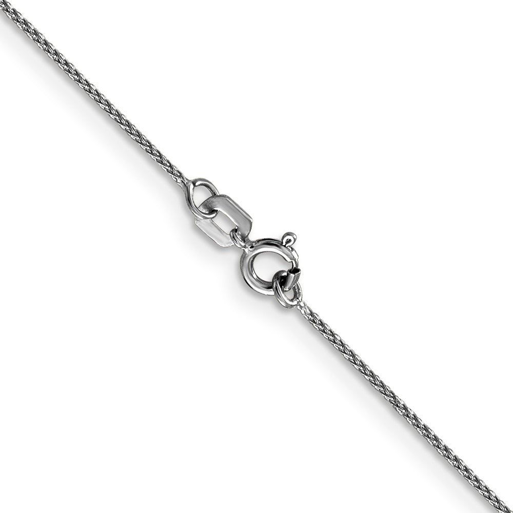 14K White Gold 16 inch .85mm Diamond-cut Spiga Chain Necklace