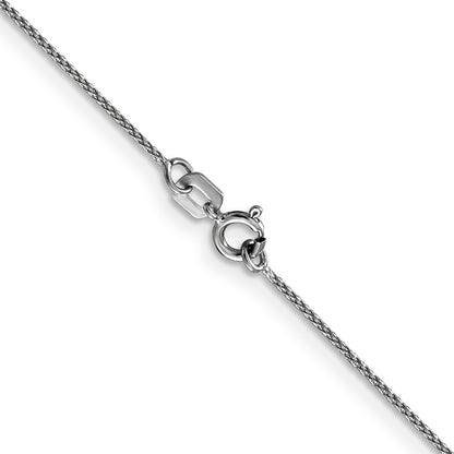 14K White Gold 16 inch .85mm Diamond-cut Spiga Chain Necklace
