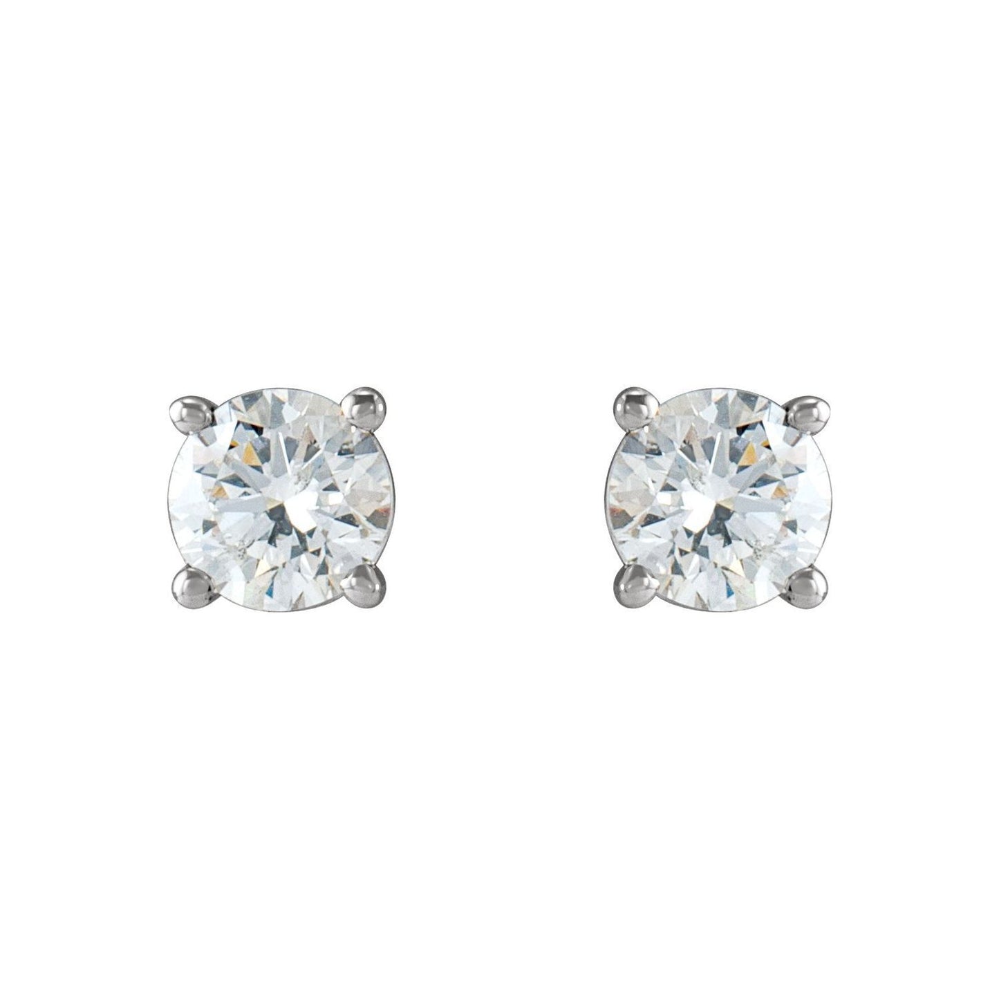 14k White Gold 1/2 CTW Natural Diamond Cocktail-Style Stud Earrings